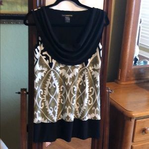 Black layered neckline